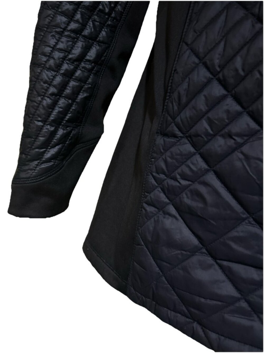 Athleta Bayview Hooded Coat Jacket Black Quilted Lightweight Women's Size S - Picture 3 of 14